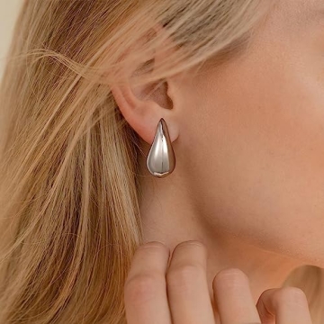 Stylish LUXEJEW Silver Teardrop Earrings for Women
