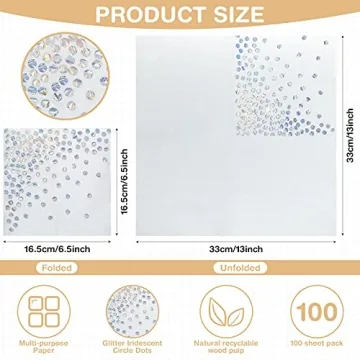 Elegant 100 Iridescent Paper Napkins for All Events