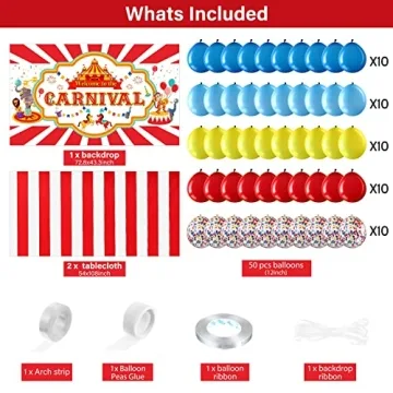 Circus Carnival Party Decoration Set for Kids Events