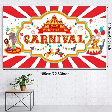 Circus Carnival Party Decoration Set for Kids Events
