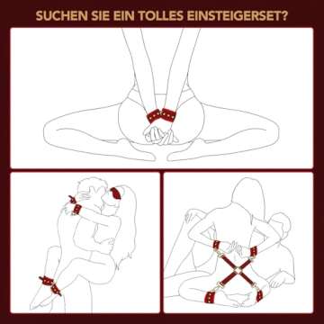 Sex Bondage BDSM Kit Restraints - UTIMI Upgrade 11PCS Sets with Adjustable Handcuffs Collar Ankle Cu...