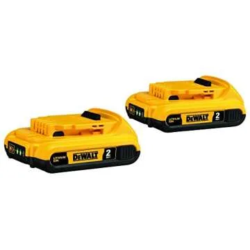 DEWALT 20V MAX Compact 2.0Ah Battery Double Pack