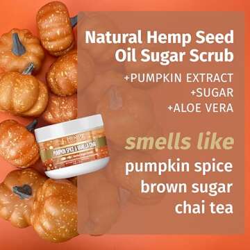 Hempz Limited Edition Pumpkin Spice & Vanilla Chai Sugar Body Scrub 4 oz