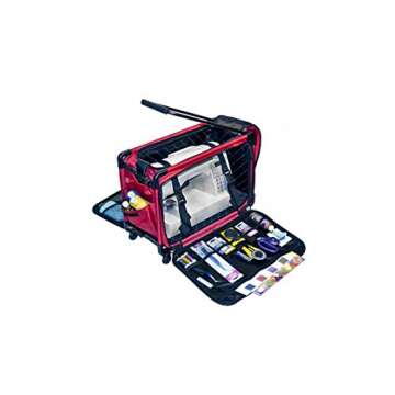 Tutto Red Dotted Circle Large Machine On Wheels for Crafters