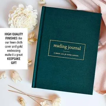 DUNCAN & STONE PAPER CO. Reading Journal for Book Lovers (Emerald) - Linen Hardcover Book Review Journal - Book Journal Reading Log - Easy Book Tracker Journal for Writers