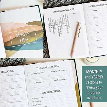 DUNCAN & STONE PAPER CO. Reading Journal for Book Lovers (Emerald) - Linen Hardcover Book Review Journal - Book Journal Reading Log - Easy Book Tracker Journal for Writers