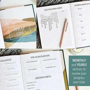 DUNCAN & STONE PAPER CO. Reading Journal for Book Lovers (Emerald) - Linen Hardcover Book Review Journal - Book Journal Reading Log - Easy Book Tracker Journal for Writers