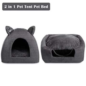 Self-Warming Cat Tent Bed for Kittens and Small Dogs