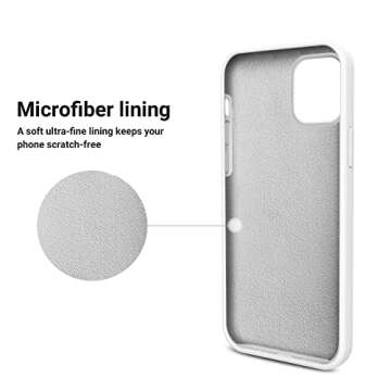 OTOFLY Compatible with iPhone 12 Pro Max Case 6.7 inch(2020),[Silky and Soft Touch Series] Premium Soft Liquid Silicone Rubber Full-Body Protective Bumper Case (White)