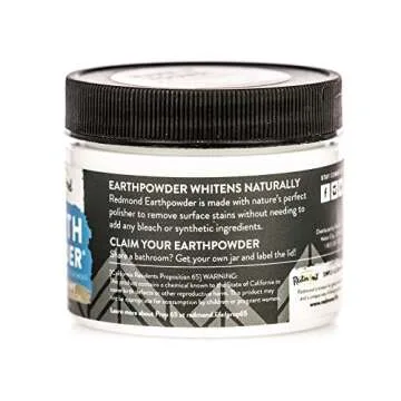 Redmond Earthpowder - All Natural Tooth and Gum Powder Bentonite Clay and Charcoal Teeth Whitener, Peppermint Charcoal …