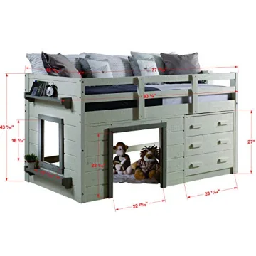 Donco Kids Twin Low Loft Bed - Stylish & Functional