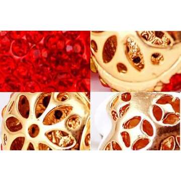 Jzcky Shzrp Cherry Fruit Leaves Crystal Rhinestone Keychain Key Chain Sparkling Key Ring Charm Purse Pendant Handbag Bag Decoration Holiday Gift