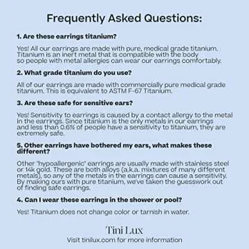 Tini Lux Titanium Mini Trendsetter Hoops for Sensitive Ears