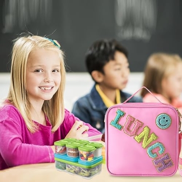 Cute Insulated Lunch Bag for School Travel and Picnics