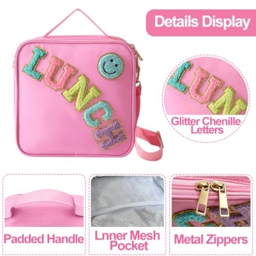 Cute Insulated Lunch Bag for School Travel and Picnics