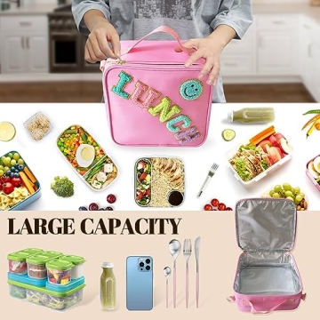 Cute Insulated Lunch Bag for School Travel and Picnics