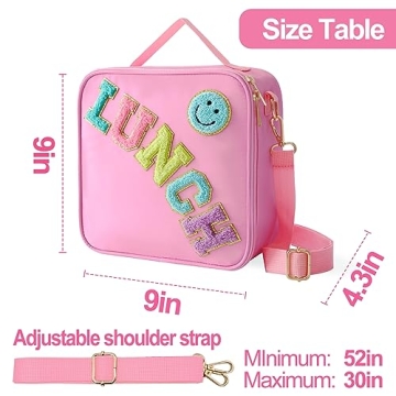 Cute Insulated Lunch Bag for School Travel and Picnics