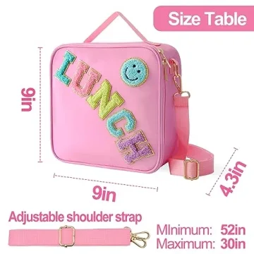 Cute Insulated Lunch Bag for School Travel and Picnics