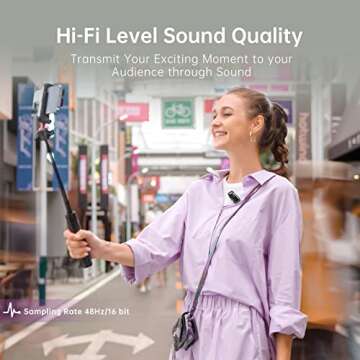 Hollyland Lark C1 Wireless Lavalier Microphone for iPhone 14/13/12, Plug and Play, MFi Certified Lapel Mic with Charging Case, 650ft Transmission, Ultral Compact, for Vlogging, YouTube-Black