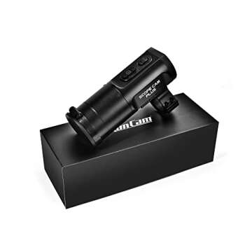 RunCam ScopeCam Plus Airsoft Camera - 2.7K60fps 20x Zoom Action Camera with LCD Screen WiFi 6 Hours Video Recording Aluminum Body for Airsoft Paintball Hunting Tactical Training