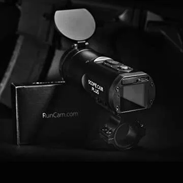 RunCam ScopeCam Plus Airsoft Camera - 2.7K60fps 20x Zoom Action Camera with LCD Screen WiFi 6 Hours Video Recording Aluminum Body for Airsoft Paintball Hunting Tactical Training