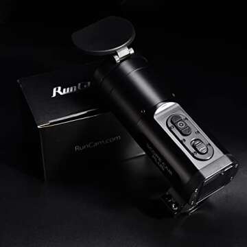 RunCam ScopeCam Plus Airsoft Camera - 2.7K60fps 20x Zoom Action Camera with LCD Screen WiFi 6 Hours Video Recording Aluminum Body for Airsoft Paintball Hunting Tactical Training