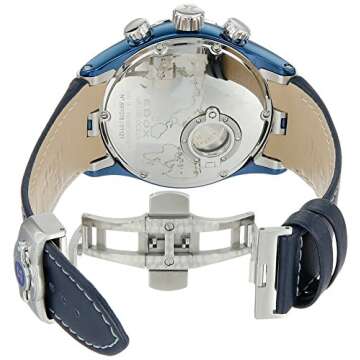 Edox Men's 01121 357B BUIN Grand Ocean Analog Display Swiss Automatic Blue Watch