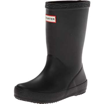 Hunter Kids First Classic Black Toddler Boots - Durable and Comfortable Footwear