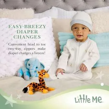 Little Me Baby-Girls Sweet Bear Footie for Newborns