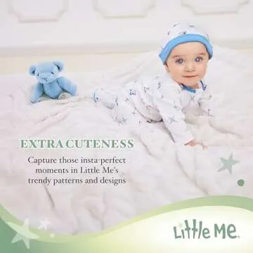 Little Me Baby-Girls Sweet Bear Footie for Newborns