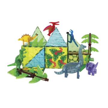 MAGNA-TILES Dino World XL 50-Piece Magnetic Set for Kids