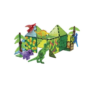 MAGNA-TILES Dino World XL 50-Piece Magnetic Set for Kids