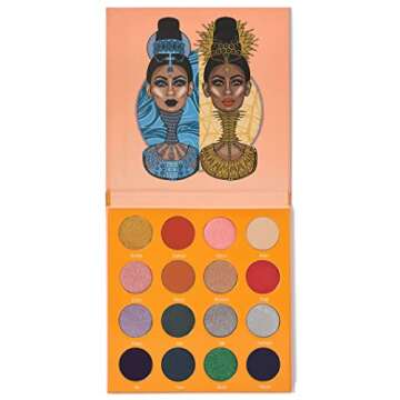 Juvia's Place Palette The Magic Mini - Bright and Bold Red, Shades of 16, Professional Eye Makeup, P...