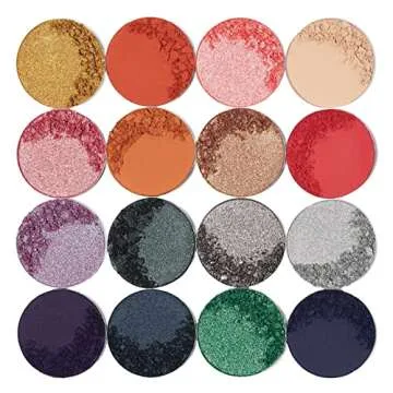 Juvia's Place Palette The Magic Mini - Bright and Bold Red, Shades of 16, Professional Eye Makeup, Pigmented Palette, Makeup Palette for Eye Color & Shine