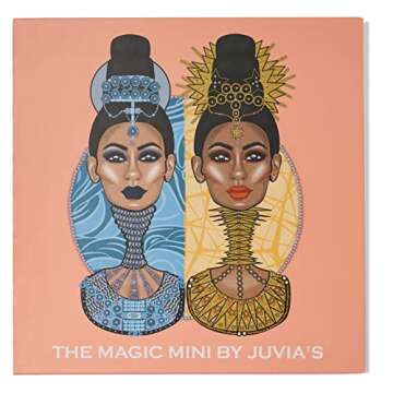 Juvia's Place Palette The Magic Mini - Bright and Bold Red, Shades of 16, Professional Eye Makeup, Pigmented Palette, Makeup Palette for Eye Color & Shine