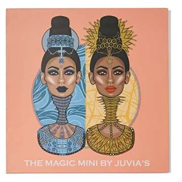 Juvia's Place Palette The Magic Mini - Bright and Bold Red, Shades of 16, Professional Eye Makeup, Pigmented Palette, Makeup Palette for Eye Color & Shine