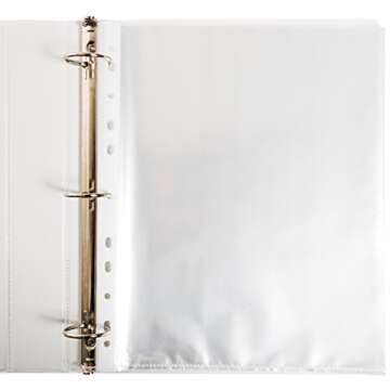 400 Sheet Protectors, 11 Hole Lightweight Binder Sleeves, Designed to Protect Frequently Used 8.5 x 11 Papers, Acid and PVC Free Page Protector, Clear Plastic Design, 9.25 x 11.25 Top Loaded, 400 ct