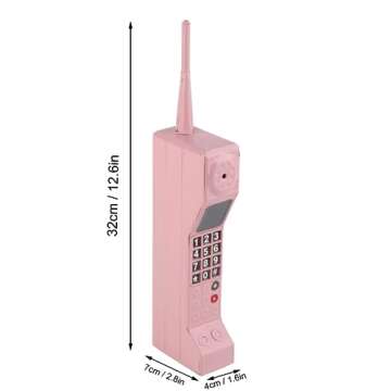 LBEC Retro Mobile Phone Model Ornaments, Exquisite Durable Simulation Brick Mobile Phone Model for Photo Studio (Pink)