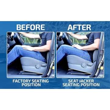 Front Seat Jackers® - Made in USA, Seat Riser, Seat Spacer, DDI Original Design, Solid Aluminum, Factory Grade or Better Hardware, Compatible with Toyota Tacoma, 4Runner, FJ, and Lexus GX