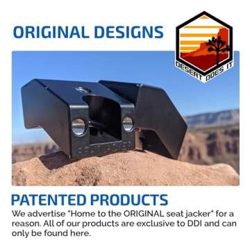 Front Seat Jackers® - Made in USA, Seat Riser, Seat Spacer, DDI Original Design, Solid Aluminum, Factory Grade or Better Hardware, Compatible with Toyota Tacoma, 4Runner, FJ, and Lexus GX