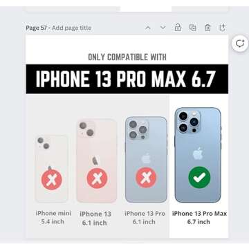 ArtsEvo Shockproof Clear Design for iPhone 13 Pro Max Case, Certified 6.6ft Drop Protection, Raised ...