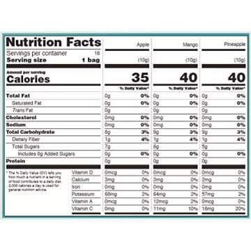 Crispy Green Freeze-Dried Fruit, Single-Serve, Tropical Variety Pack, 0.35 Ounce (16 Count) NEW PACKAGING