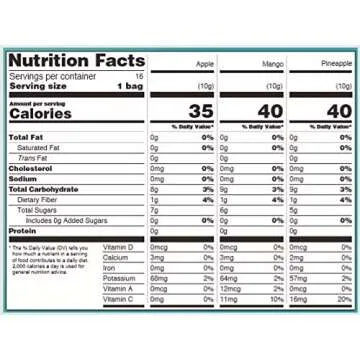 Crispy Green Freeze-Dried Fruit, Single-Serve, Tropical Variety Pack, 0.35 Ounce (16 Count) NEW PACKAGING