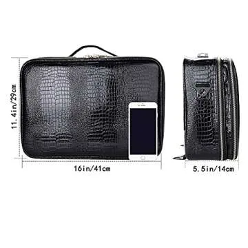 JOURMON Makeup Case Portable with Adjustable Dividers