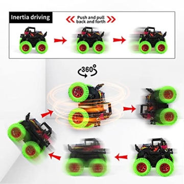 8 Pack Monster Truck Toys for Kids Aged 3-8 - Durable and Fun