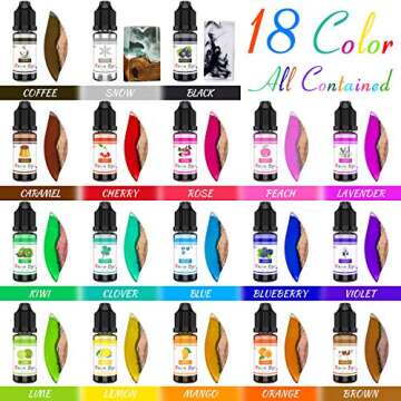 Epoxy Resin Pigment - 18 Colors Epoxy UV Resin Dye Liquid Transparent for UV Resin Coloring, DIY Resin Jewelry Making - Concentrated UV Resin Colorant for Art, Paint, Crafts - 0.35 oz/10ml Each