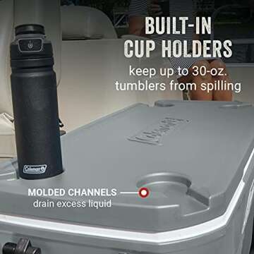 Coleman Classic Series Insulated Portable Wheeled Cooler, Leak-Resistant Outdoor Hard Cooler Keeps Ice up to 5 Days, 100-Quart