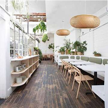 RUNNUP Vintage Bamboo Woven Chandelier for Elegant Decor