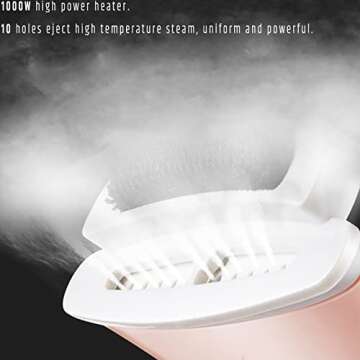 Travel Steamer for Clothes Steamer Portable Steamer Wrinkle Release Spray with 2 Brushes and Water Filling Funnel, Dry Steam Upgraded Version Pink