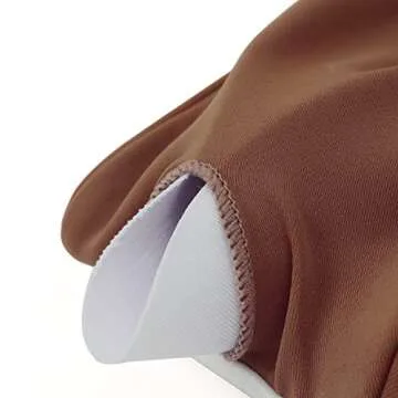 MOSHENGQI Women High Waisted High Cut Bikini Push Up Bandeau Swimsuits (XL, Brown)